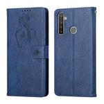 For OPPO Realme 5 / C3 Beauty Girl Embossing Pattern Horizontal Flip Leather Case with Holder & Card Slot & Wallet & Photo Frame(Blue)
