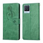 For OPPO Realme 8 / 8 Pro Beauty Girl Embossing Pattern Horizontal Flip Leather Case with Holder & Card Slot & Wallet & Photo Frame(Green)