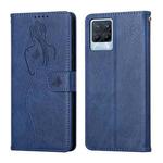 For OPPO Realme 8 / 8 Pro Beauty Girl Embossing Pattern Horizontal Flip Leather Case with Holder & Card Slot & Wallet & Photo Frame(Blue)