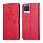 For OPPO Realme 8 / 8 Pro Beauty Girl Embossing Pattern Horizontal Flip Leather Case with Holder & Card Slot & Wallet & Photo Frame(Red)