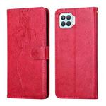 For OPPO Reno4 F / A93 / F17 Pro Beauty Girl Embossing Pattern Horizontal Flip Leather Case with Holder & Card Slot & Wallet & Photo Frame(Red)