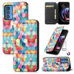 For Motorola Edge 20 Pro Colorful Magnetic Horizontal Flip PU Leather Case with Holder & Card Slot & Wallet(Magic Space)