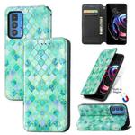 For Motorola Edge 20 Pro Colorful Magnetic Horizontal Flip PU Leather Case with Holder & Card Slot & Wallet(Emerald)