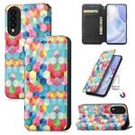 For Huawei nova 8 SE Youth Colorful Magnetic Horizontal Flip PU Leather Case with Holder & Card Slot & Wallet(Magic Space)