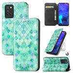 For Infinix Note 10 Pro Colorful Magnetic Horizontal Flip PU Leather Case with Holder & Card Slot & Wallet(Emerald)
