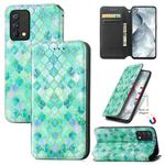 For OPPO Realme GT Master Colorful Magnetic Horizontal Flip PU Leather Case with Holder & Card Slot & Wallet(Emerald)