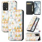 For OPPO Realme GT Master Colorful Magnetic Horizontal Flip PU Leather Case with Holder & Card Slot & Wallet(Rhombus)