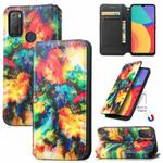 For Alcatel 1S (2021) Colorful Magnetic Horizontal Flip PU Leather Case with Holder & Card Slot & Wallet(Colorful Cloud)