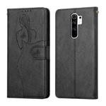 For Xiaomi Redmi 9 Beauty Girl Embossing Pattern Horizontal Flip Leather Case with Holder & Card Slot & Wallet & Photo Frame(Black)