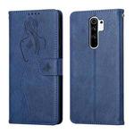 For Xiaomi Redmi 9 Beauty Girl Embossing Pattern Horizontal Flip Leather Case with Holder & Card Slot & Wallet & Photo Frame(Blue)