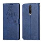 For Xiaomi Redmi K30 Beauty Girl Embossing Pattern Horizontal Flip Leather Case with Holder & Card Slot & Wallet & Photo Frame(Blue)