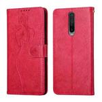 For Xiaomi Redmi K30 Beauty Girl Embossing Pattern Horizontal Flip Leather Case with Holder & Card Slot & Wallet & Photo Frame(Red)