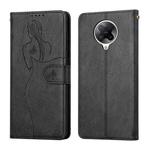 For Xiaomi Redmi K30 Pro Beauty Girl Embossing Pattern Horizontal Flip Leather Case with Holder & Card Slot & Wallet & Photo Frame(Black)