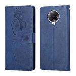 For Xiaomi Redmi K30 Ultra Beauty Girl Embossing Pattern Horizontal Flip Leather Case with Holder & Card Slot & Wallet & Photo Frame(Blue)