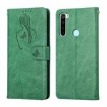 For Xiaomi Redmi Note 8 2021 Beauty Girl Embossing Pattern Horizontal Flip Leather Case with Holder & Card Slot & Wallet & Photo Frame(Green)