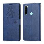 For Xiaomi Redmi Note 8 2021 Beauty Girl Embossing Pattern Horizontal Flip Leather Case with Holder & Card Slot & Wallet & Photo Frame(Blue)