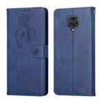 For Xiaomi Redmi Note 9 Pro Beauty Girl Embossing Pattern Horizontal Flip Leather Case with Holder & Card Slot & Wallet & Photo Frame(Blue)