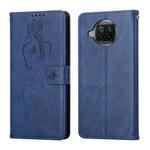 For Xiaomi Redmi Note 9 Pro 5G/Mi 10T Lite 5G Beauty Girl Embossing Pattern Horizontal Flip Leather Case with Holder & Card Slot & Wallet & Photo Frame(Blue)