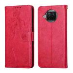 For Xiaomi Redmi Note 9 Pro 5G/Mi 10T Lite 5G Beauty Girl Embossing Pattern Horizontal Flip Leather Case with Holder & Card Slot & Wallet & Photo Frame(Red)