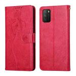 For Xiaomi Poco M3 Beauty Girl Embossing Pattern Horizontal Flip Leather Case with Holder & Card Slot & Wallet & Photo Frame(Red)