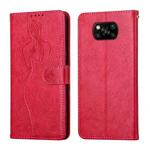 For Xiaomi Poco X3 NFC Beauty Girl Embossing Pattern Horizontal Flip Leather Case with Holder & Card Slot & Wallet & Photo Frame(Red)