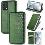 For OPPO Realme GT Master Cubic Grid Pressed Horizontal Flip Magnetic PU Leather Case with Holder & Card Slots & Wallet(Green)