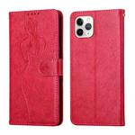 For iPhone 11 Pro Beauty Girl Embossing Pattern Horizontal Flip Leather Case with Holder & Card Slot & Wallet & Photo Frame (Red)