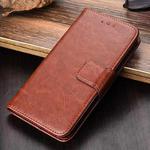 For Xiaomi Redmi K40 Gaming Crystal Texture Horizontal Flip Leather Case with Holder & Card Slots & Wallet(Brown)