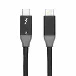 100W USB-C / Type-C 4.0 Male to USB-C / Type-C 4.0 Male Two-color Full-function Data Cable for Thunderbolt 3, Cable Length:1.22m