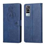 For vivo Y51 / Y31 Beauty Girl Embossing Pattern Horizontal Flip Leather Case with Holder & Card Slot & Wallet & Photo Frame(Blue)