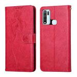 For vivo Y50 / Y30 Beauty Girl Embossing Pattern Horizontal Flip Leather Case with Holder & Card Slot & Wallet & Photo Frame(Red)