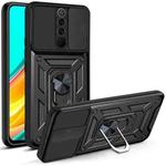 For Xiaomi Redmi 9 Sliding Camera Cover Design TPU+PC Protective Case(Black)