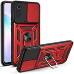 For Xiaomi Redmi 9A Sliding Camera Cover Design TPU+PC Protective Case(Red)