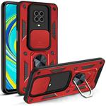 For Xiaomi Redmi Note 9S Sliding Camera Cover Design TPU+PC Protective Case(Red)