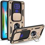 For Motorola Moto G9 Play Sliding Camera Cover Design TPU+PC Protective Case(Gold)