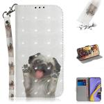 For Galaxy A51 3D Painting Pattern Coloured Drawing Horizontal Flip Leather Case with Holder & Card Slots & Wallet(Pug)