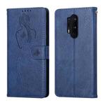For OnePlus 8 Pro Beauty Girl Embossing Pattern Horizontal Flip Leather Case with Holder & Card Slot & Wallet & Photo Frame(Blue)