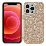 Glitter Powder Shockproof TPU Protective Case For iPhone 13 Pro(Gold)