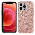 For iPhone 13 Pro Max Glitter Powder Shockproof TPU Protective Case (Rose Gold)