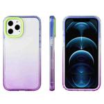 For iPhone 12 mini Candy Gradient Flat Surface TPU + PC Shockproof Case (Purple Blue)