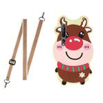 For Xiaomi Mi 10 Christmas Series Silicone Shockproof Case with Neck Lanyard(Elk)