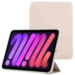 For iPad mini 6 3-fold Horizontal Flip Smart Leather Tablet Case with Sleep / Wake-up Function & Holder(Grey)