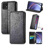 For Huawei Maimang 10 SE Blooming Mandala Embossed Pattern Magnetic Horizontal Flip Leather Case with Holder & Card Slots & Wallet(Black)