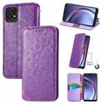 For Huawei Maimang 10 SE Blooming Mandala Embossed Pattern Magnetic Horizontal Flip Leather Case with Holder & Card Slots & Wallet(Purple)