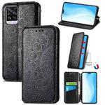 For vivo S7 Blooming Mandala Embossed Pattern Magnetic Horizontal Flip Leather Case with Holder & Card Slots & Wallet(Black)