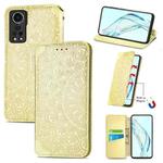 For ZTE Axon 30 5G Blooming Mandala Embossed Pattern Magnetic Horizontal Flip Leather Case with Holder & Card Slots & Wallet(Yellow)