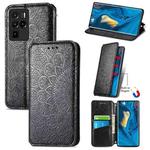 For ZTE nubia Z30 Pro Blooming Mandala Embossed Pattern Magnetic Horizontal Flip Leather Case with Holder & Card Slots & Wallet(Black)