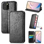 For Oukitel C21 Pro Blooming Mandala Embossed Pattern Magnetic Horizontal Flip Leather Case with Holder & Card Slots & Wallet(Black)