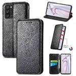 For Blackview A100 Blooming Mandala Embossed Pattern Magnetic Horizontal Flip Leather Case with Holder & Card Slots & Wallet(Black)