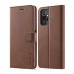 For Xiaomi Redmi 10 LC.IMEEKE Calf Texture Horizontal Flip Leather Case with Holder & Card Slots & Wallet(Brown)